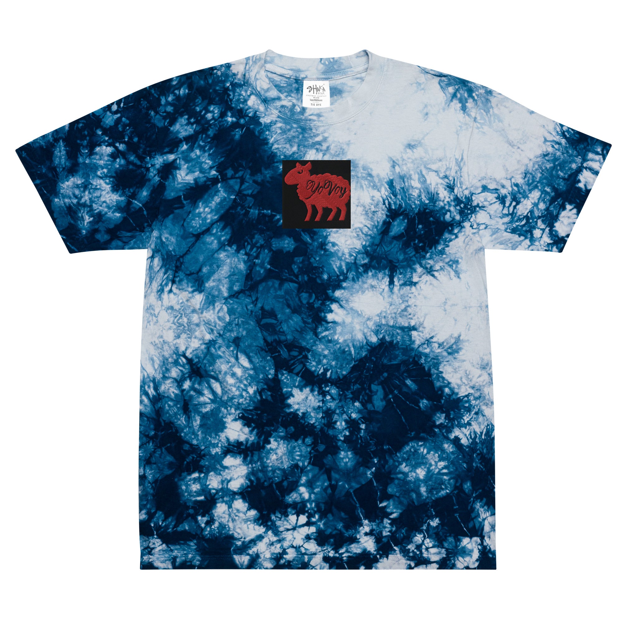 “YOVOY Sheep Red” Oversized tie-dye t-shirt