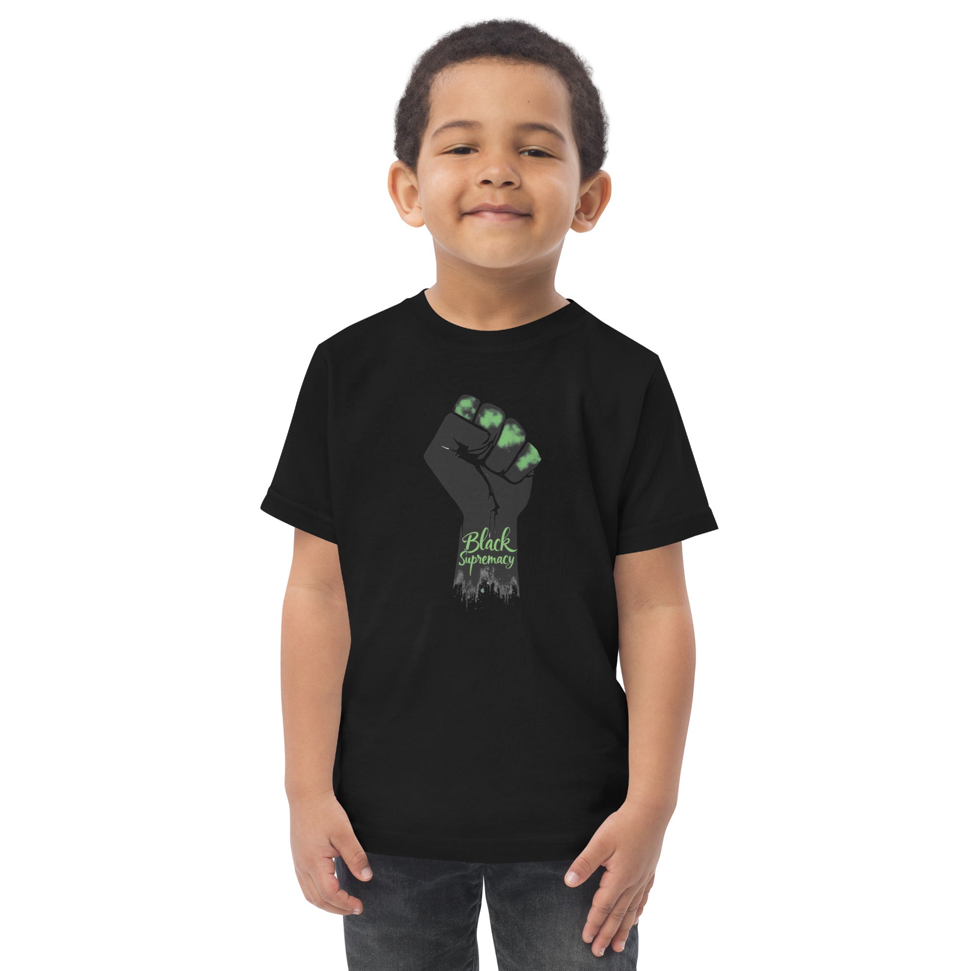 "Black Supremacy" Toddler jersey t-shirt