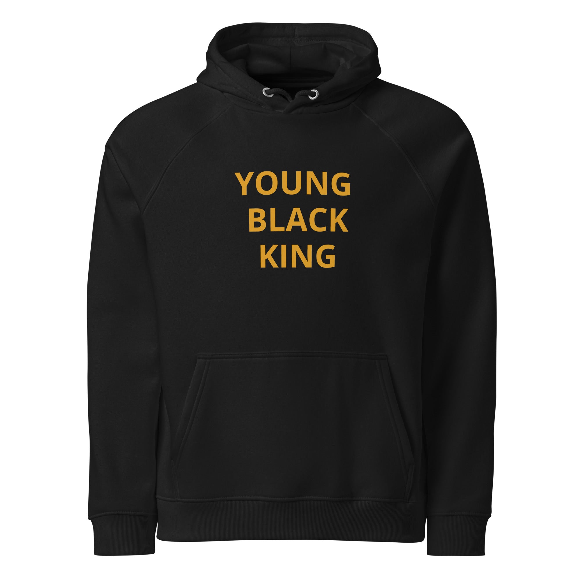 "Young Black King" Unisex eco raglan hoodie