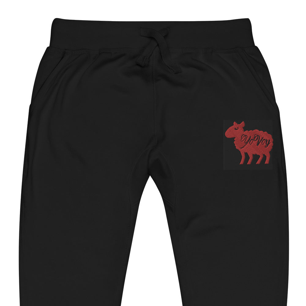 “YOVOy Sheep Red” Unisex fleece sweatpants