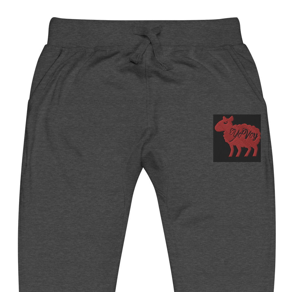 “YOVOy Sheep Red” Unisex fleece sweatpants