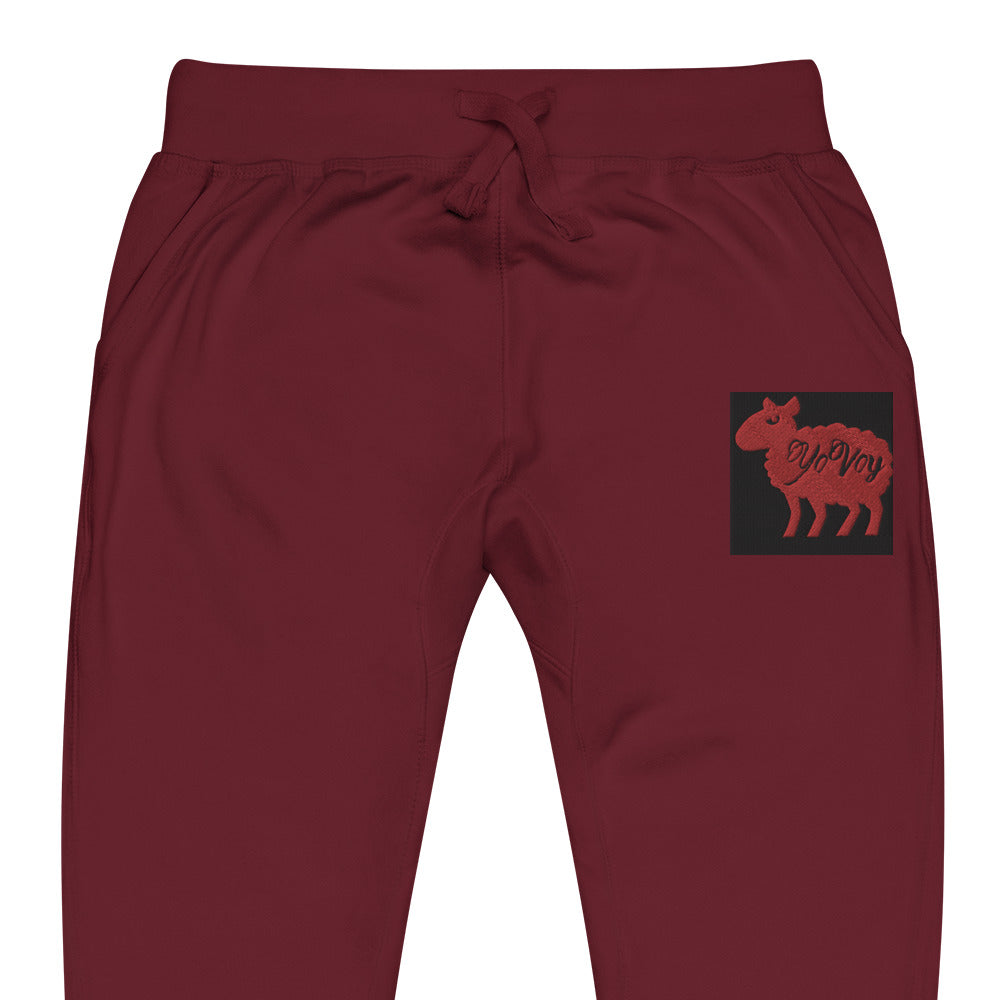 “YOVOy Sheep Red” Unisex fleece sweatpants