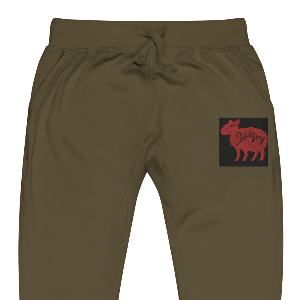 “YOVOy Sheep Red” Unisex fleece sweatpants