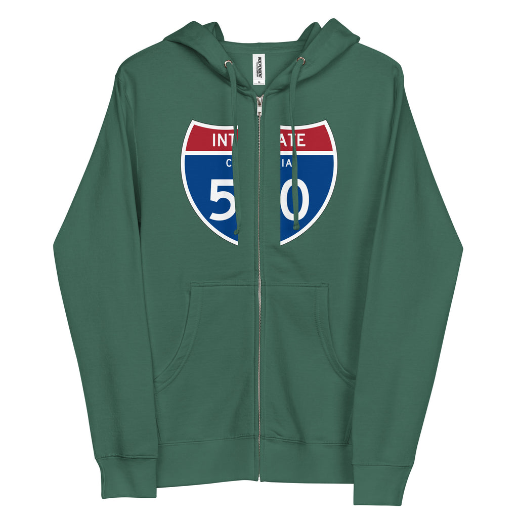 580 Unisex fleece zip up hoodie