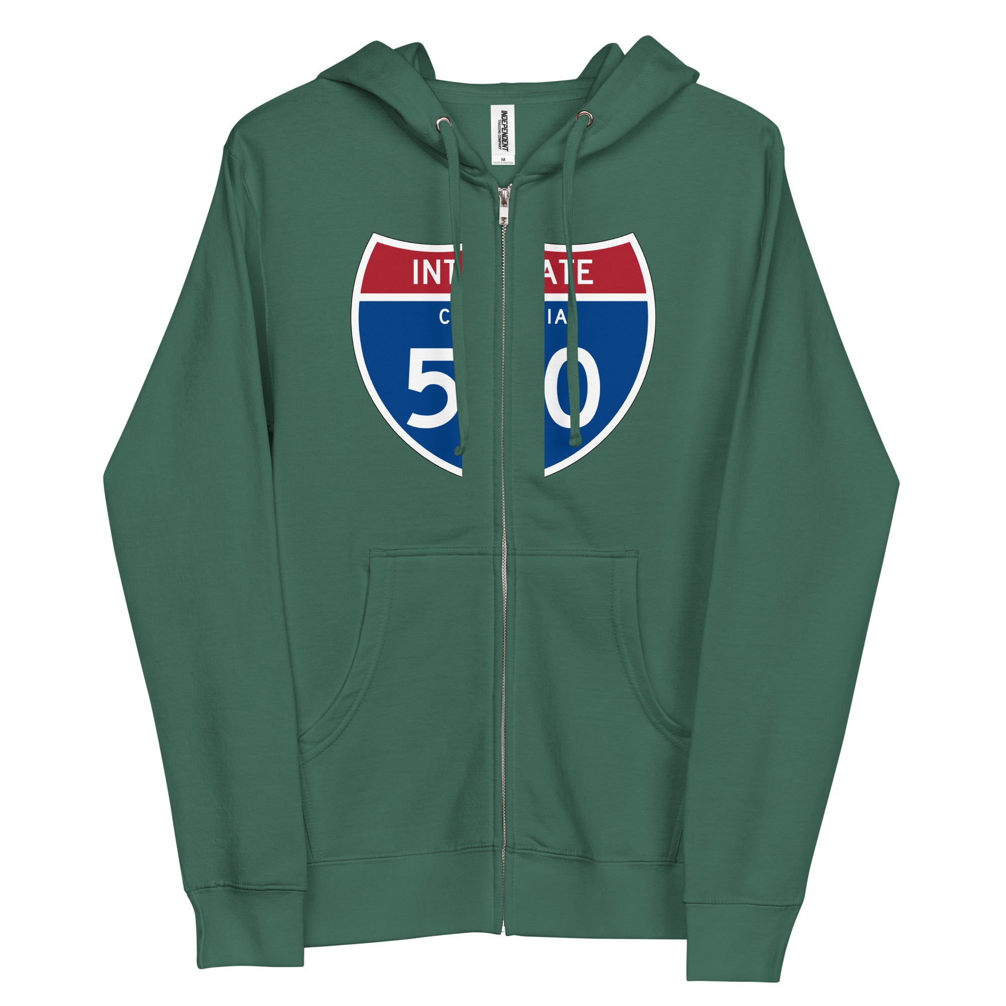 580 Unisex fleece zip up hoodie