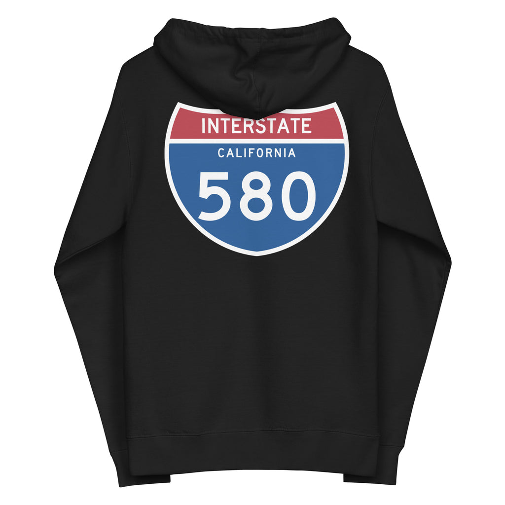 580 Unisex fleece zip up hoodie