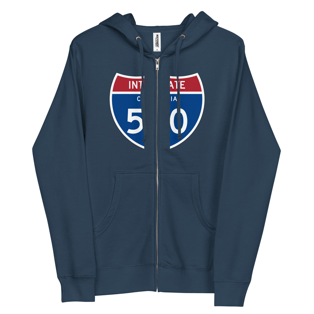 580 Unisex fleece zip up hoodie
