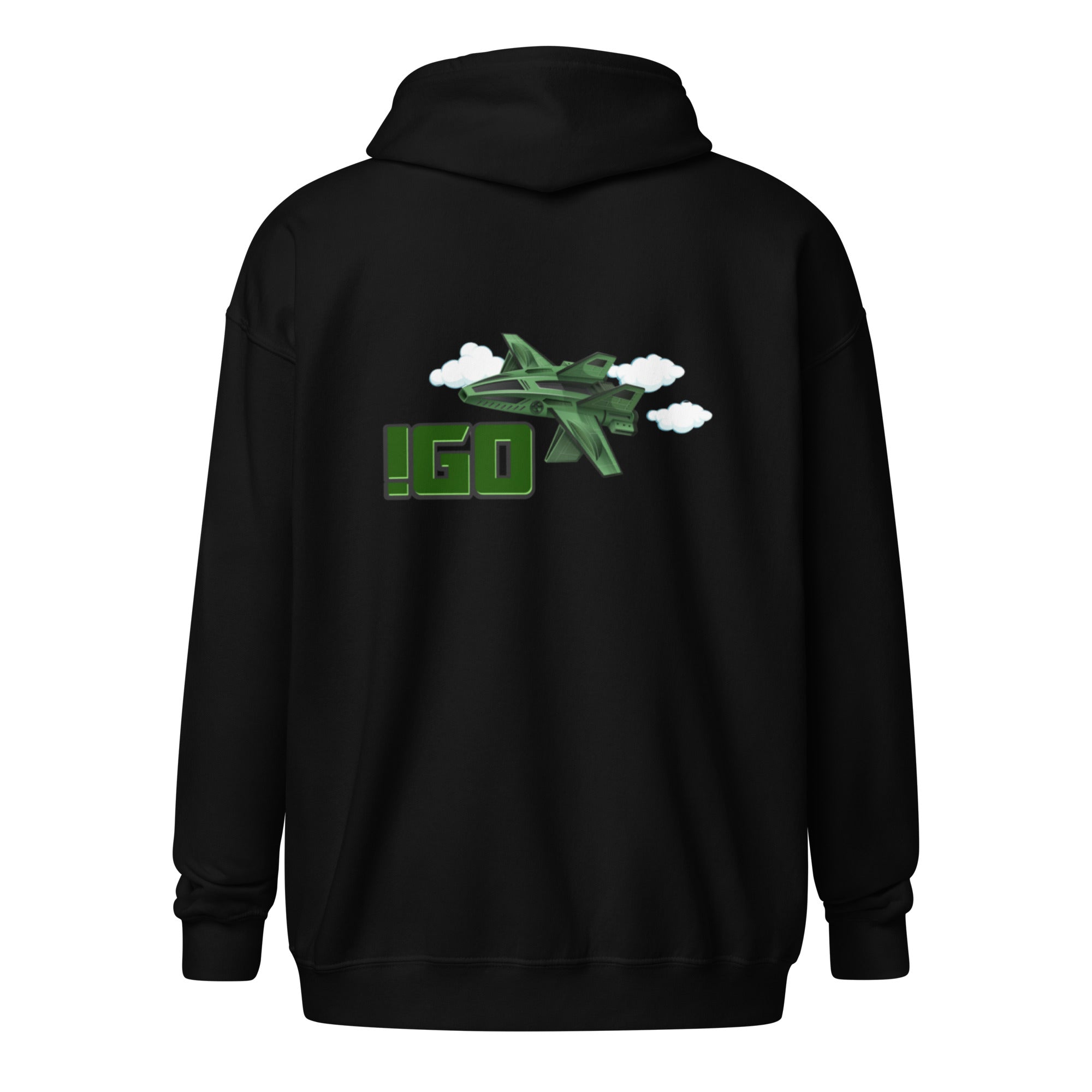 “IGO Fly Gear Front Back” Unisex zip hoodie