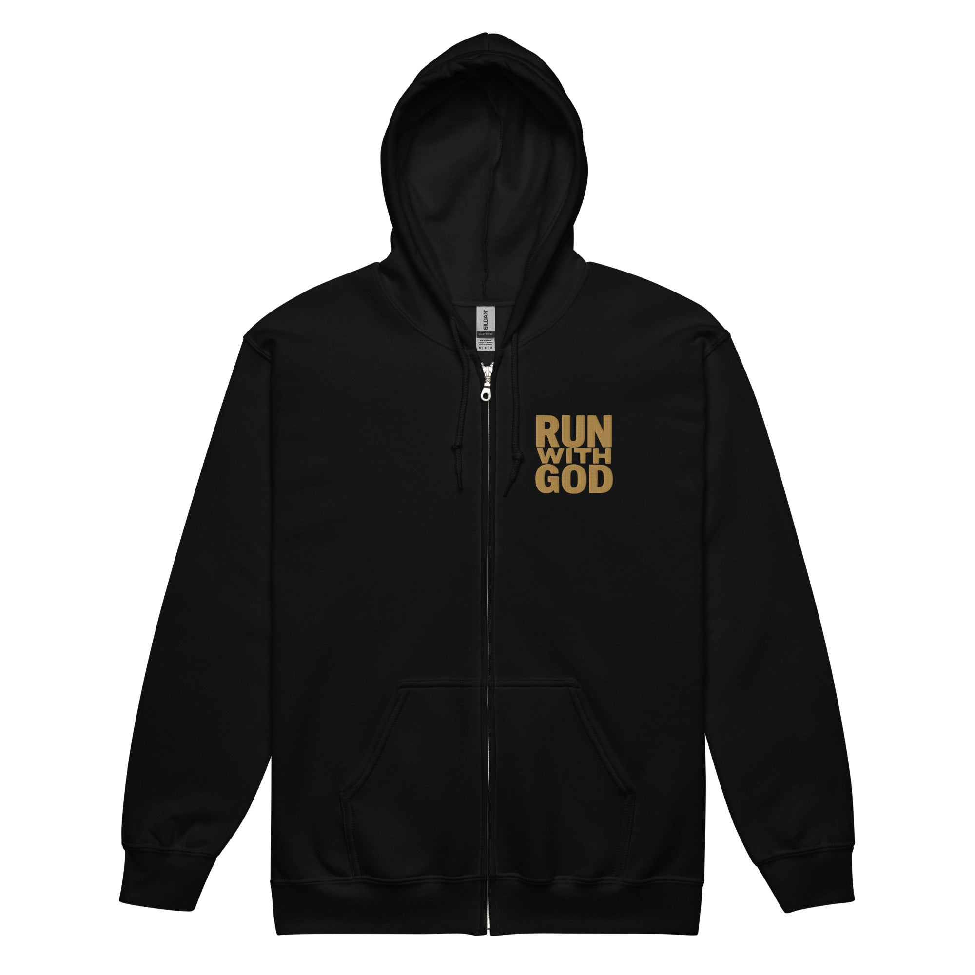 "Run with God" Unisex heavy blend zip hoodie