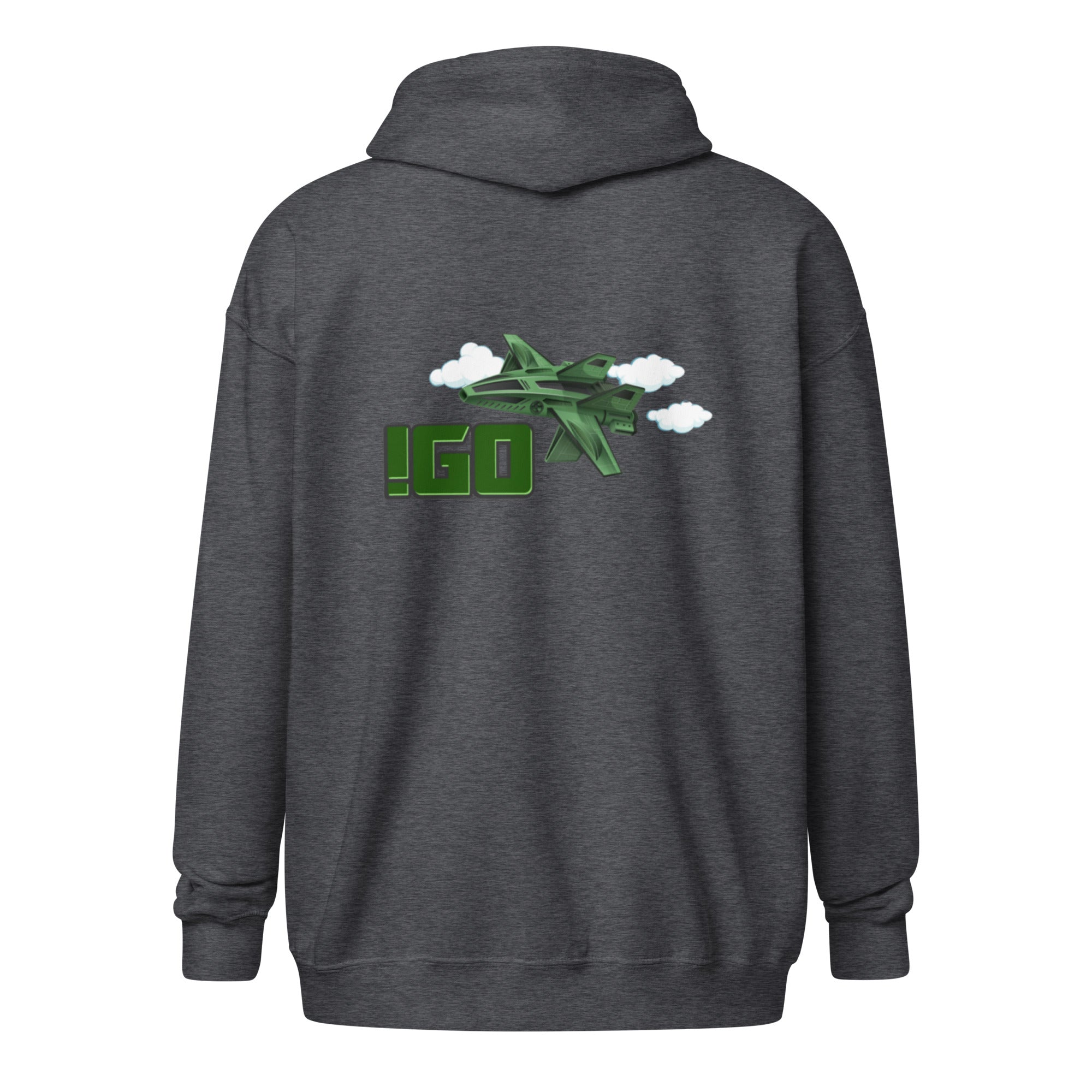 “IGO Fly Gear Front Back” Unisex zip hoodie