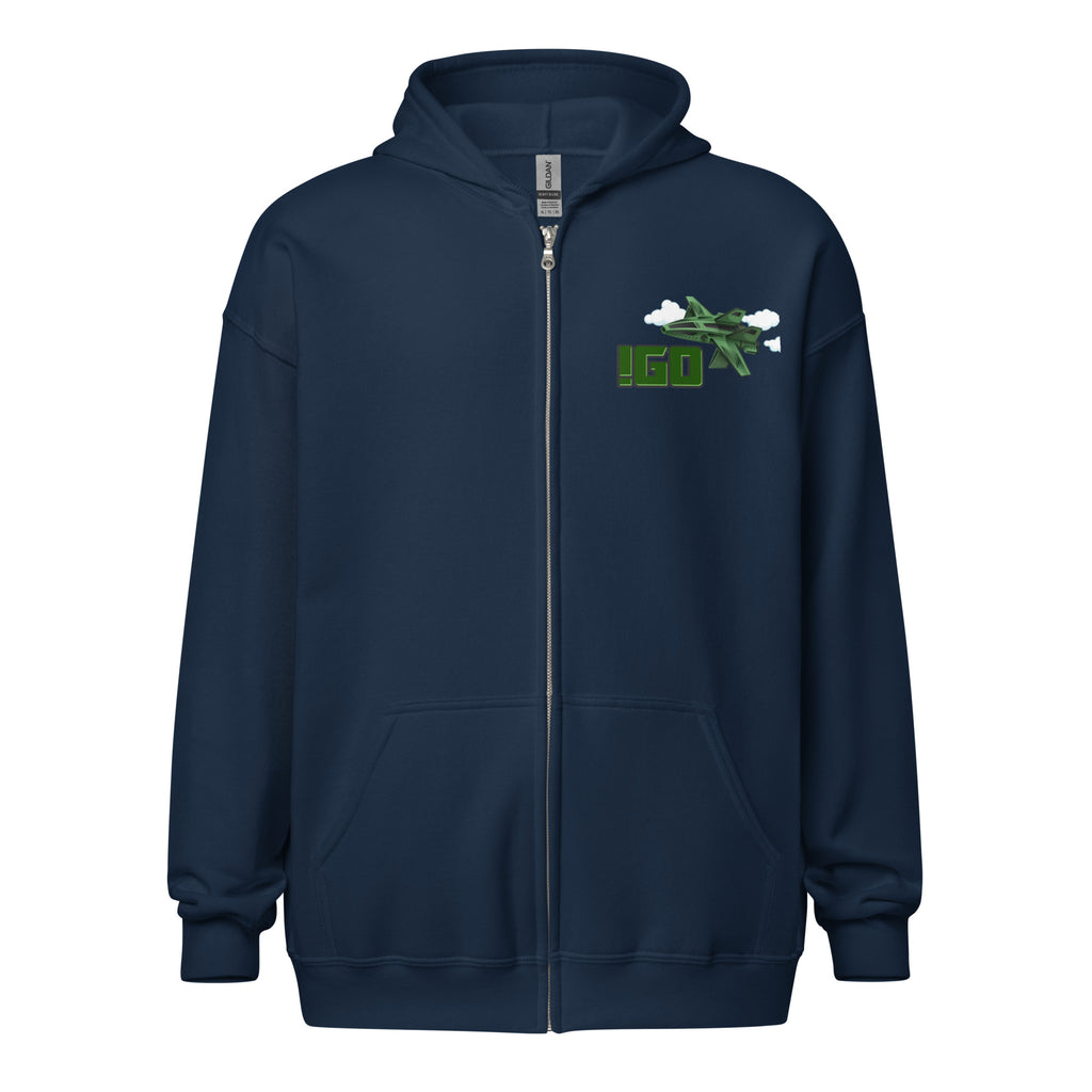 “IGO Fly Gear” Unisex zip hoodie