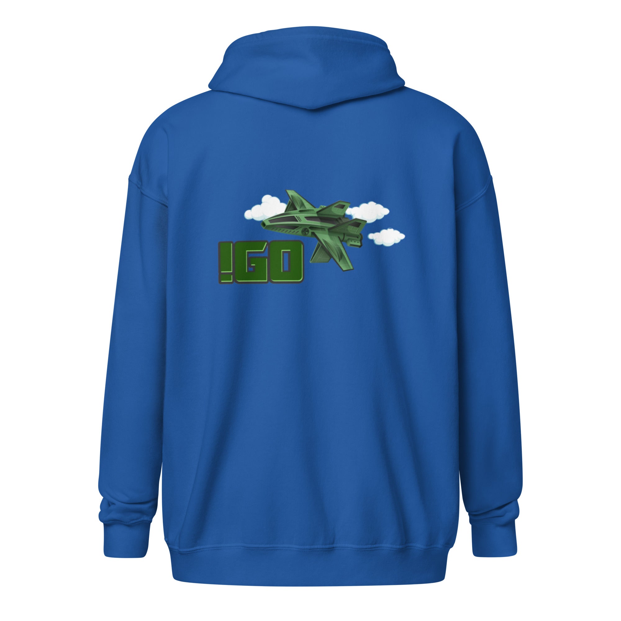 “IGO Fly Gear Front Back” Unisex zip hoodie