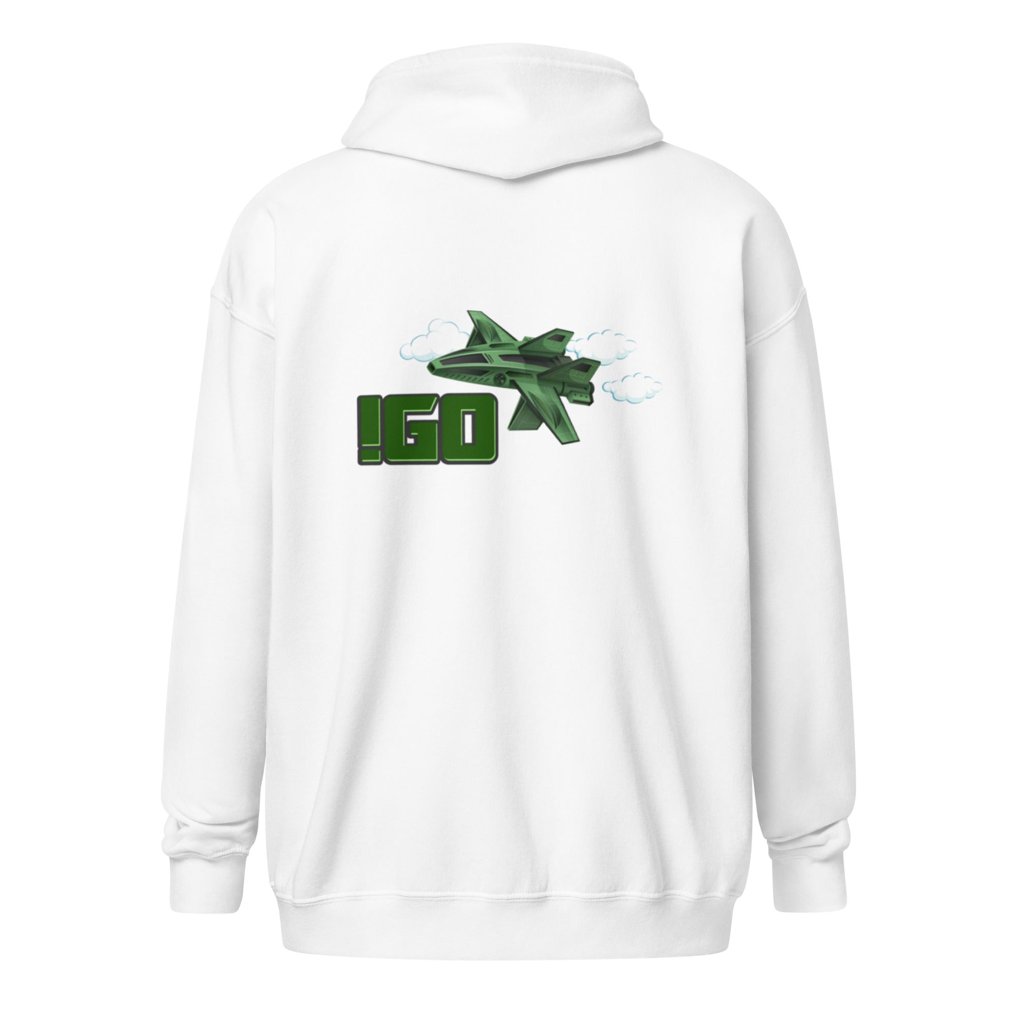“IGO Fly Gear Front Back” Unisex zip hoodie