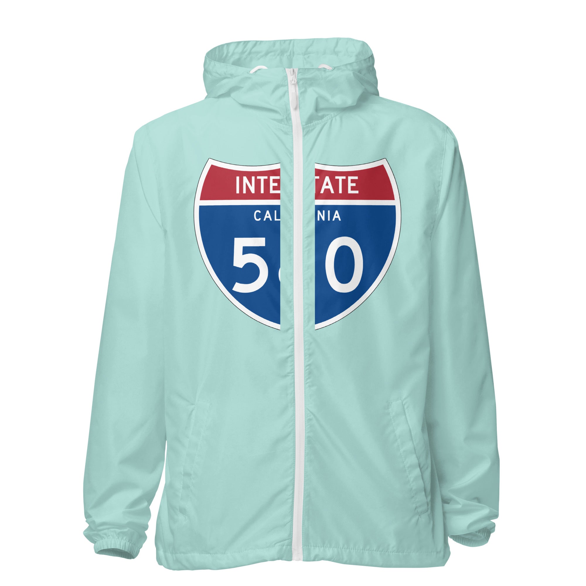 580 Unisex lightweight zip up windbreaker