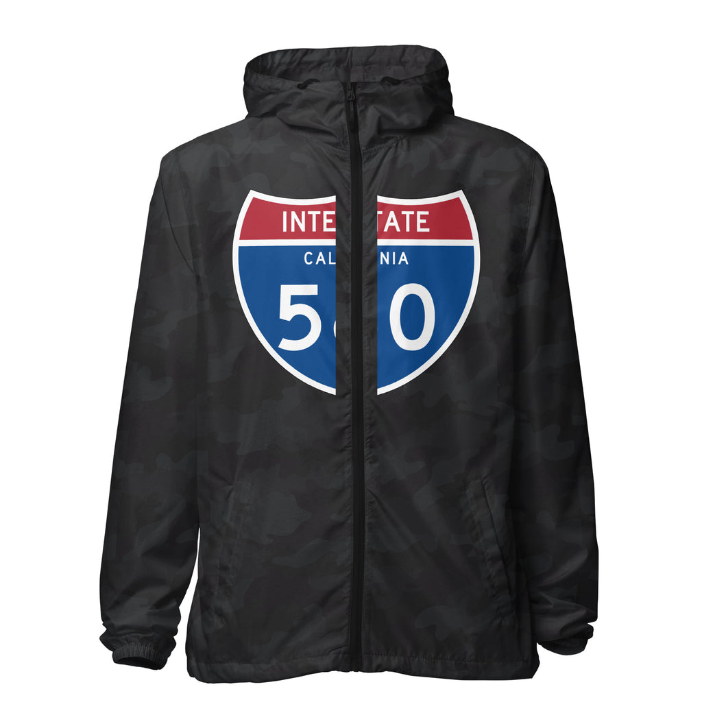 580 Unisex lightweight zip up windbreaker