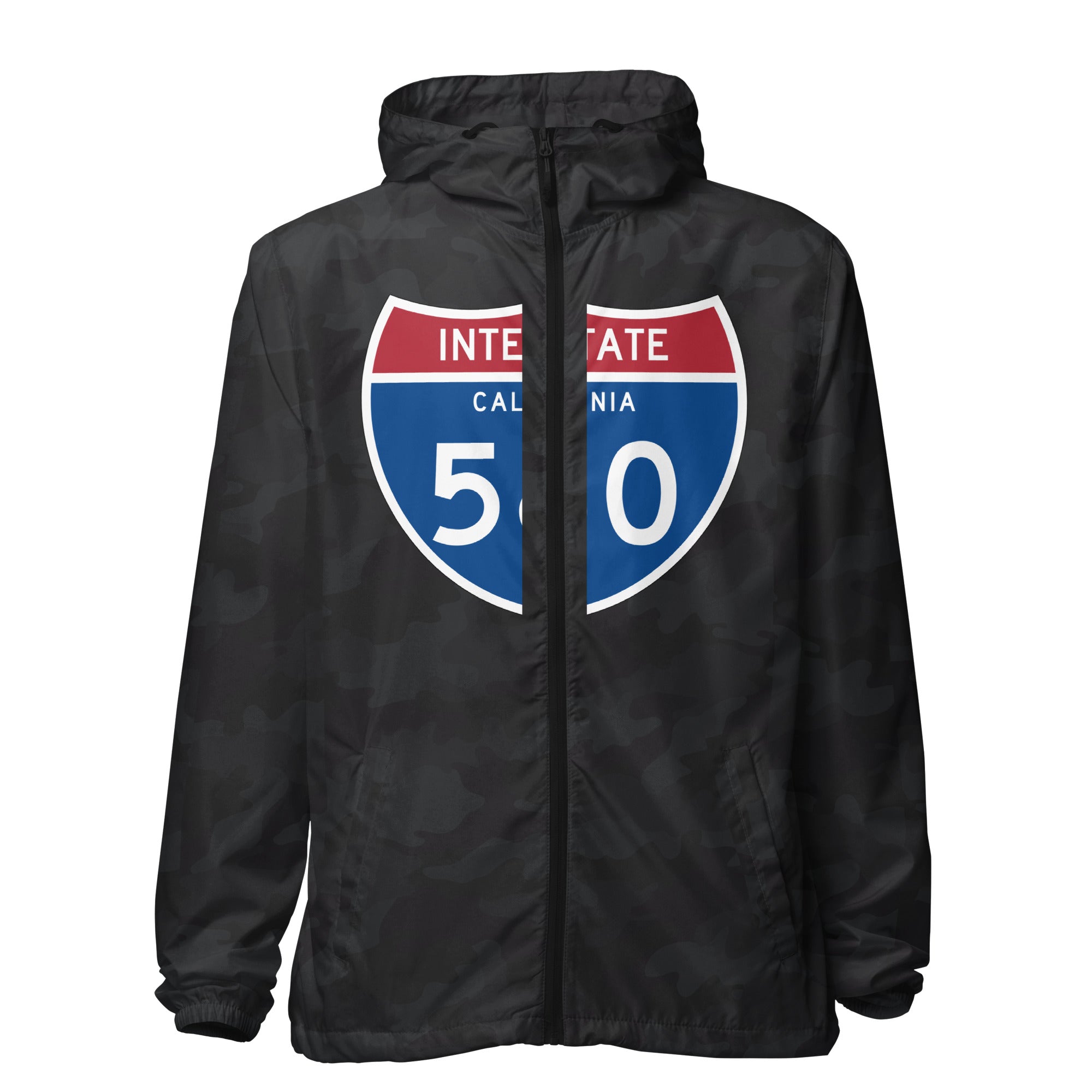 580 Unisex lightweight zip up windbreaker