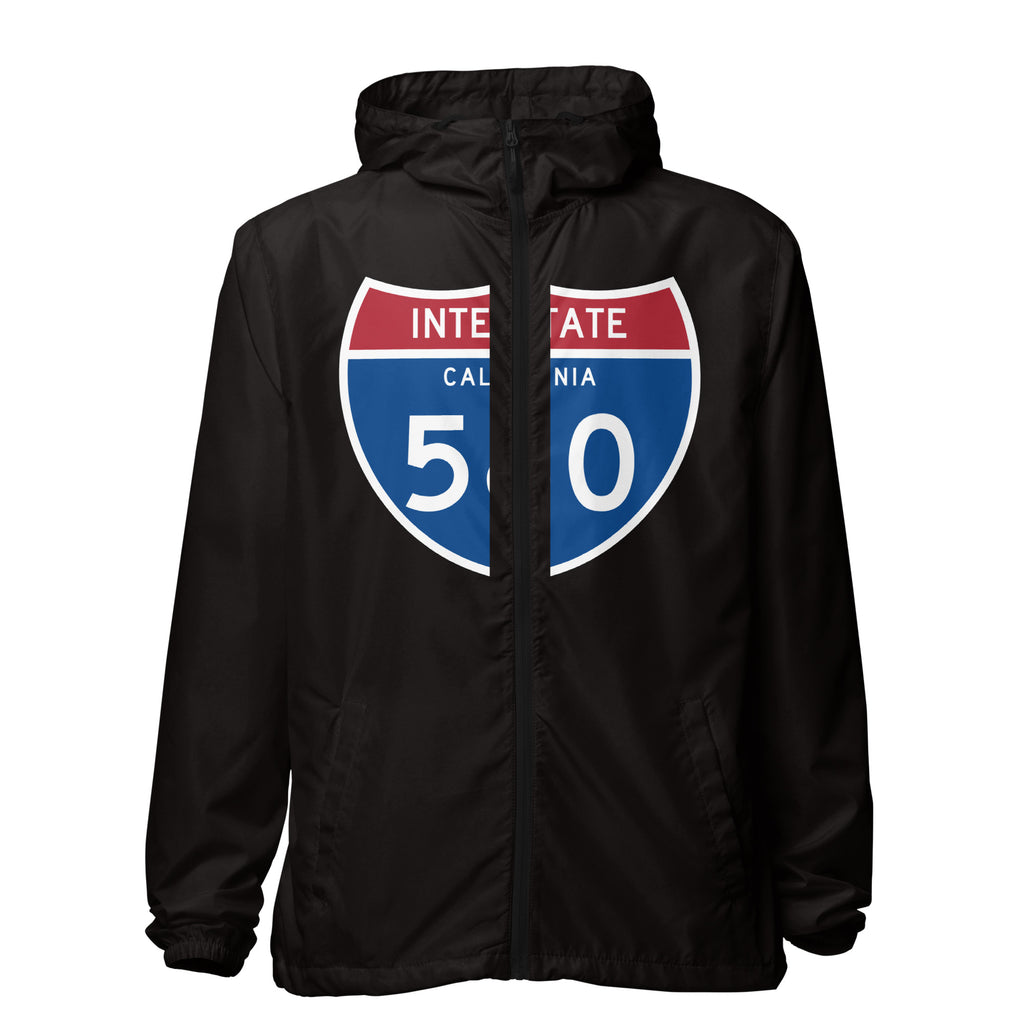 580 Unisex lightweight zip up windbreaker
