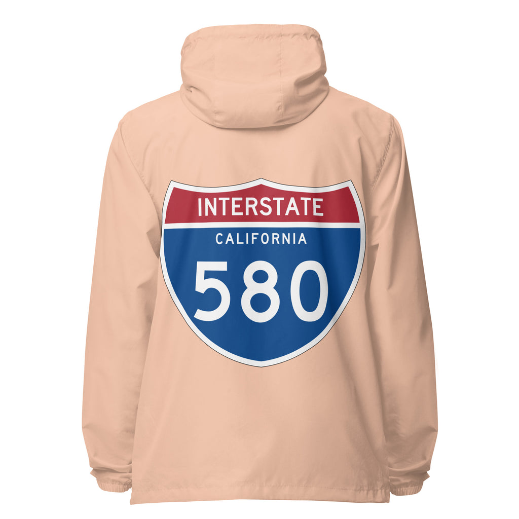 580 Unisex lightweight zip up windbreaker