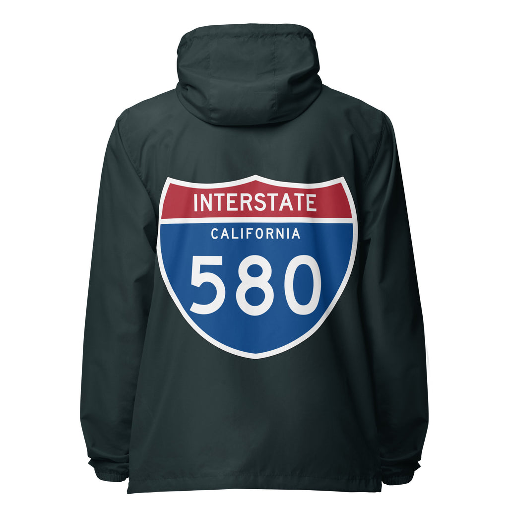 580 Unisex lightweight zip up windbreaker