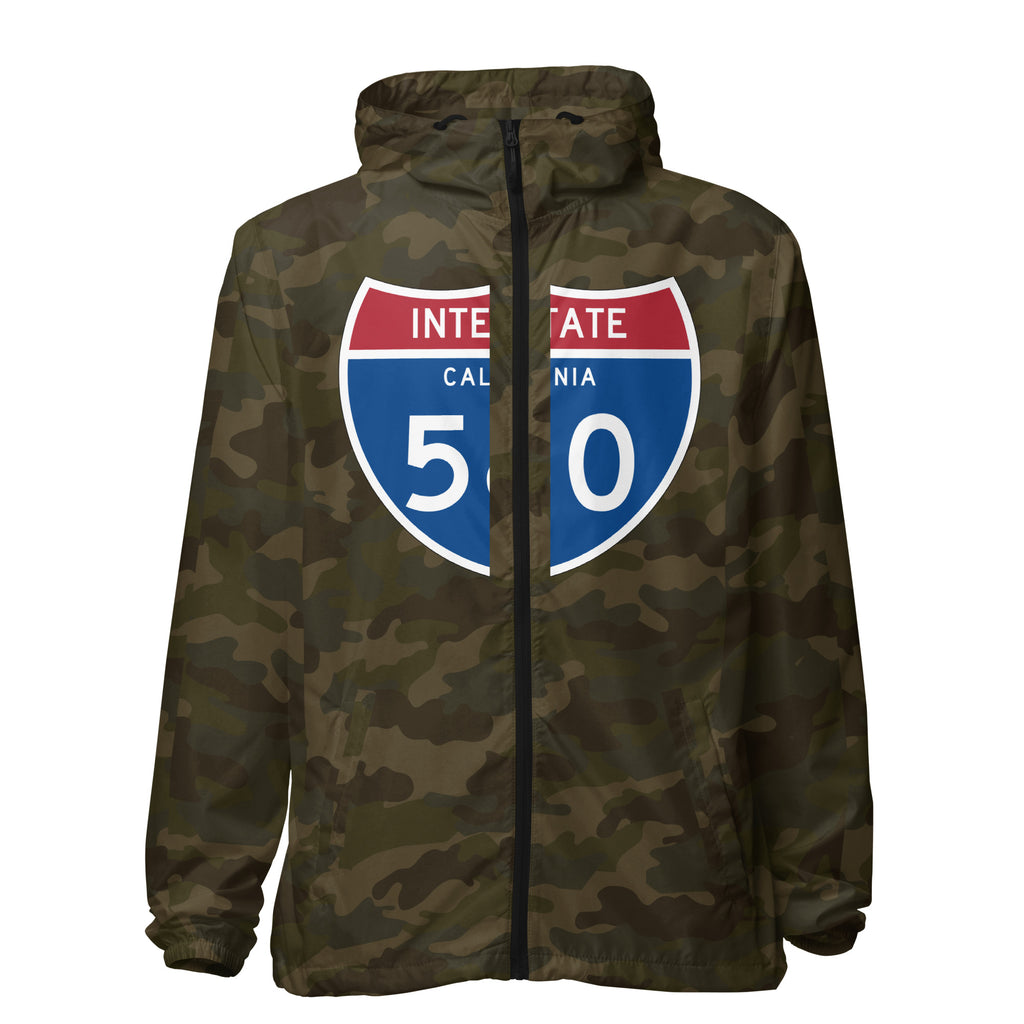 580 Unisex lightweight zip up windbreaker