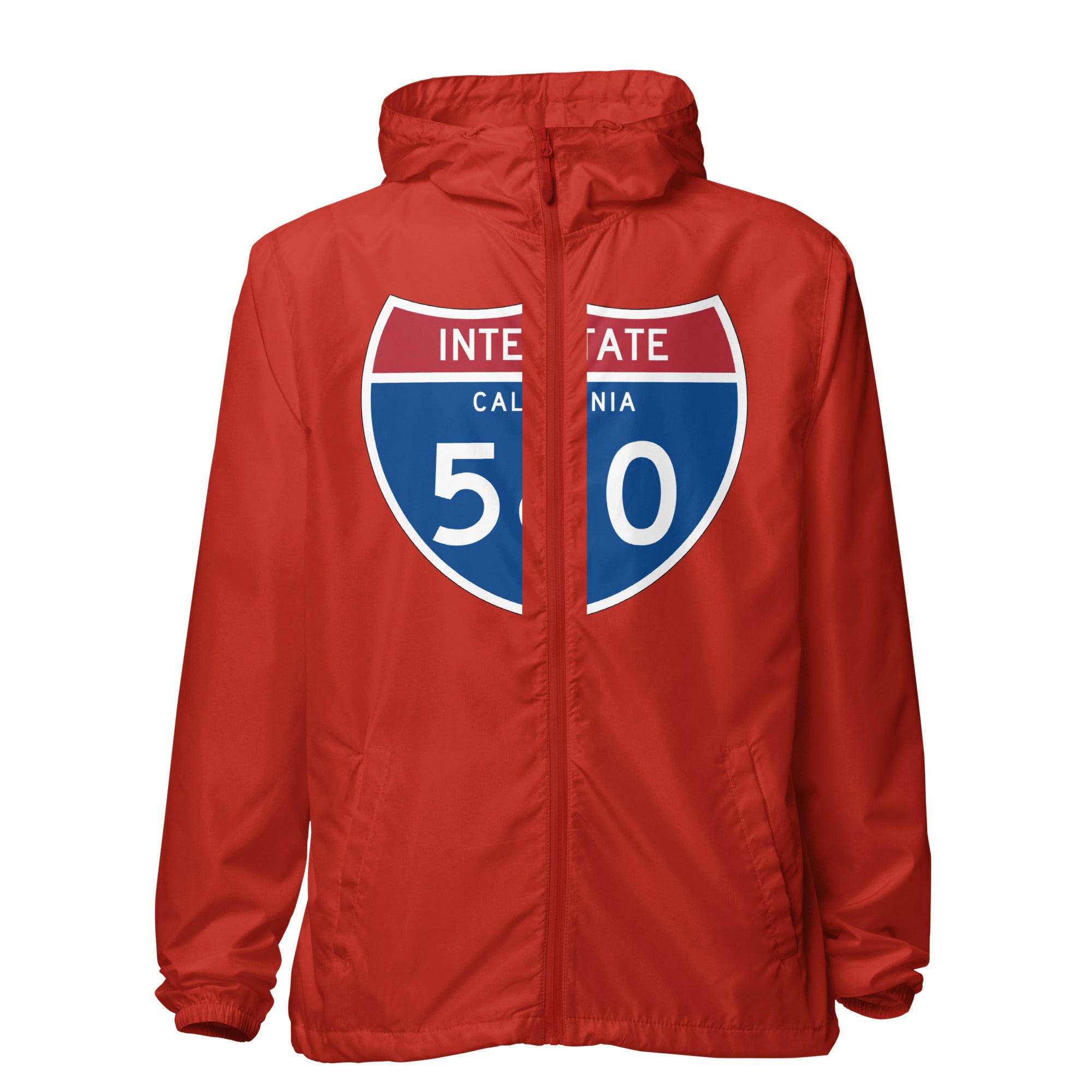 580 Unisex lightweight zip up windbreaker