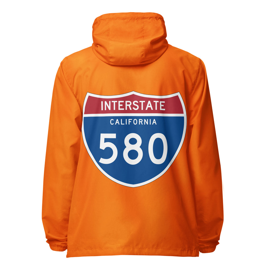 580 Unisex lightweight zip up windbreaker