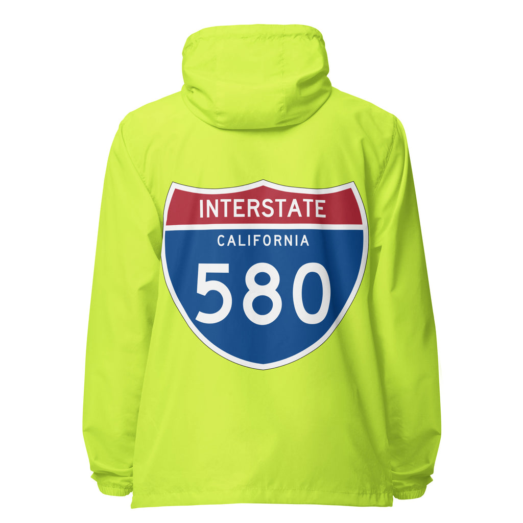 580 Unisex lightweight zip up windbreaker
