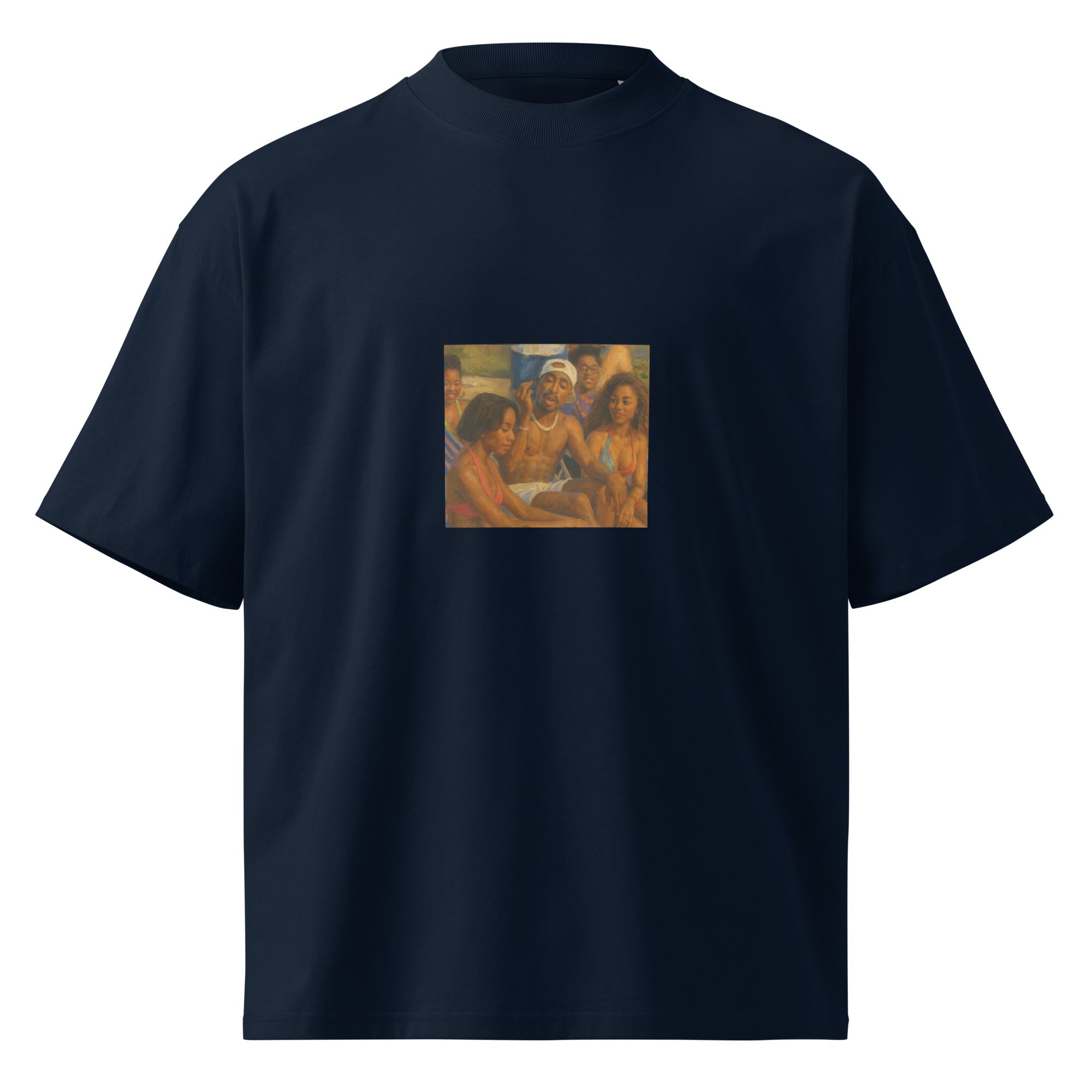 "Tupac" Unisex organic oversized high neck t-shirt