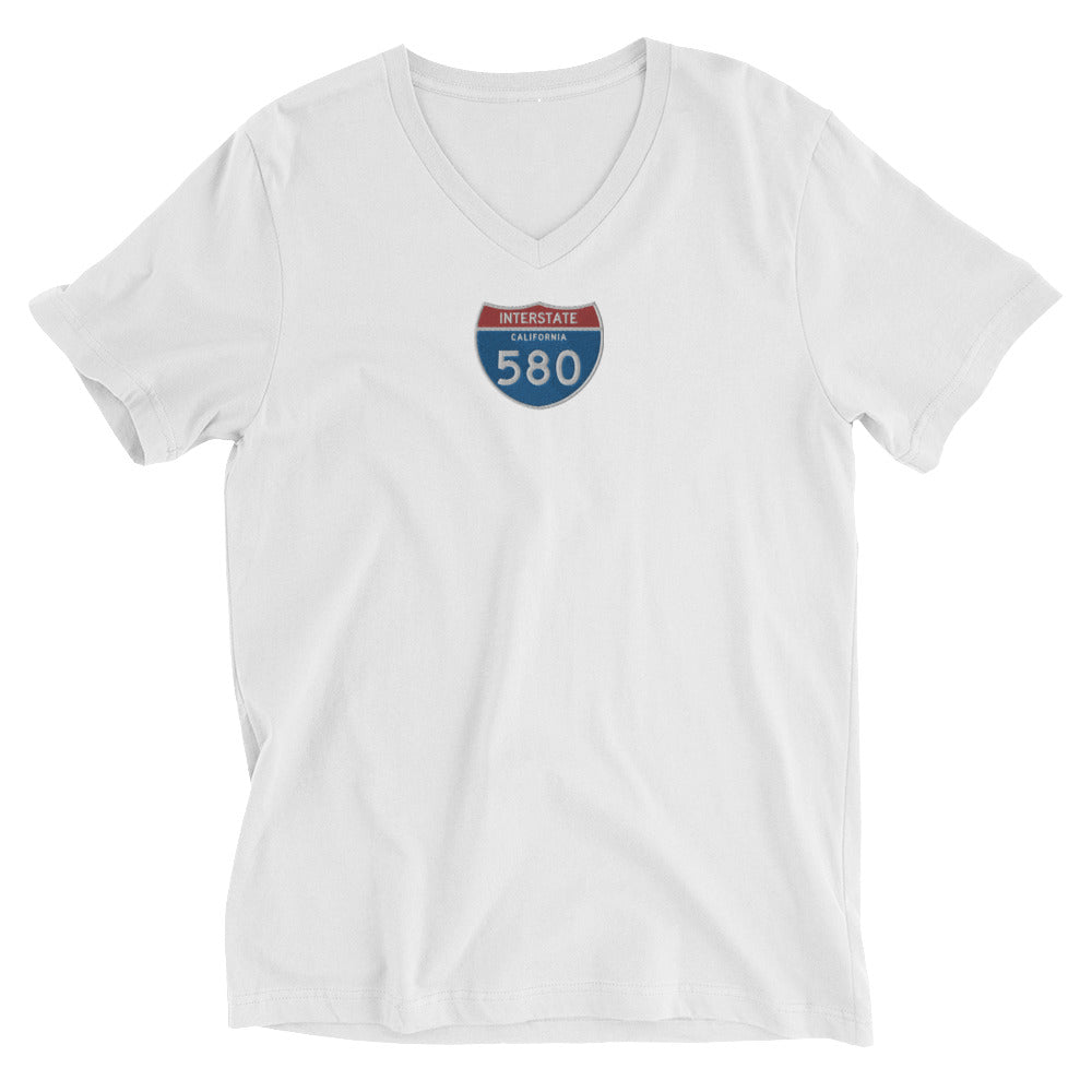 580 Unisex Short Sleeve V-Neck T-Shirt
