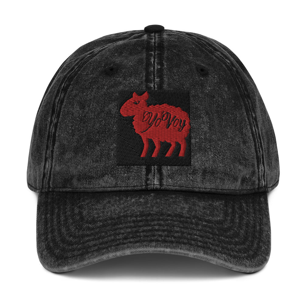 “YOVOY Sheep Red” Vintage Cotton Twill Cap