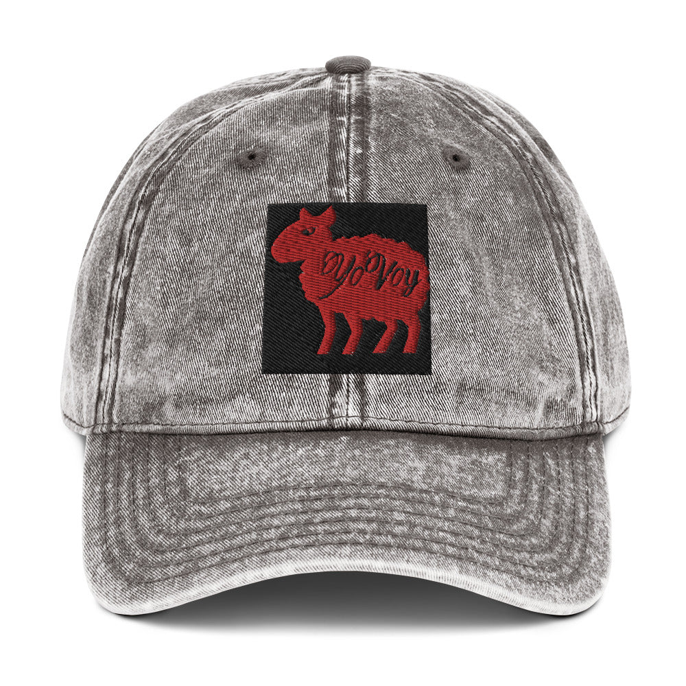“YOVOY Sheep Red” Vintage Cotton Twill Cap