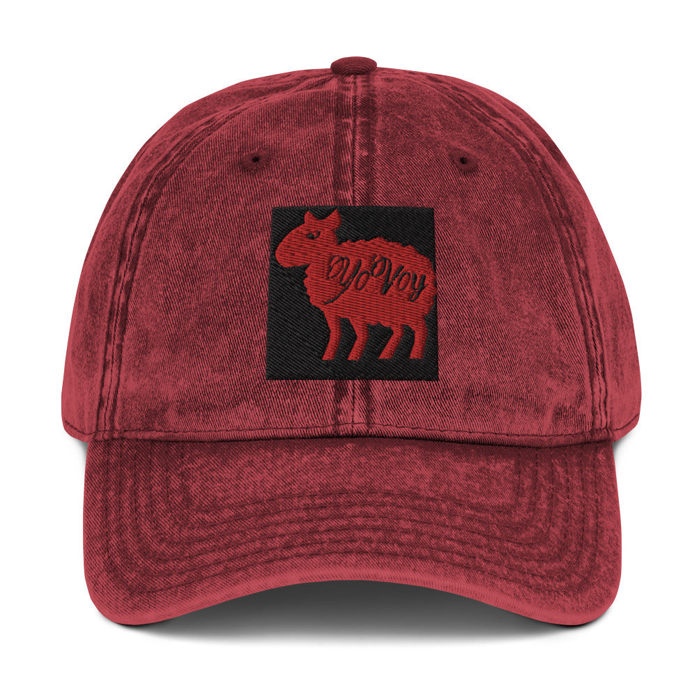 “YOVOY Sheep Red” Vintage Cotton Twill Cap