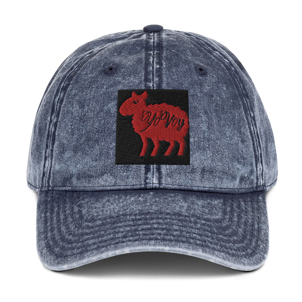 “YOVOY Sheep Red” Vintage Cotton Twill Cap