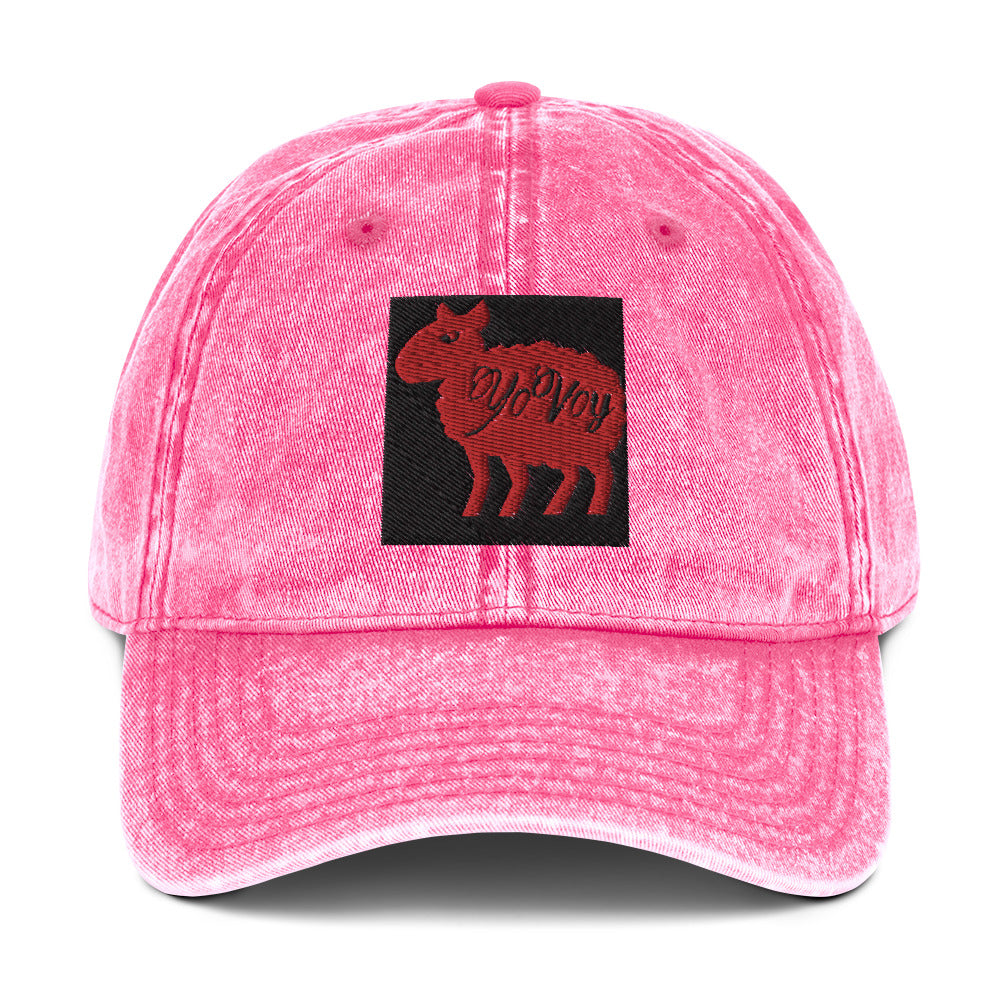 “YOVOY Sheep Red” Vintage Cotton Twill Cap