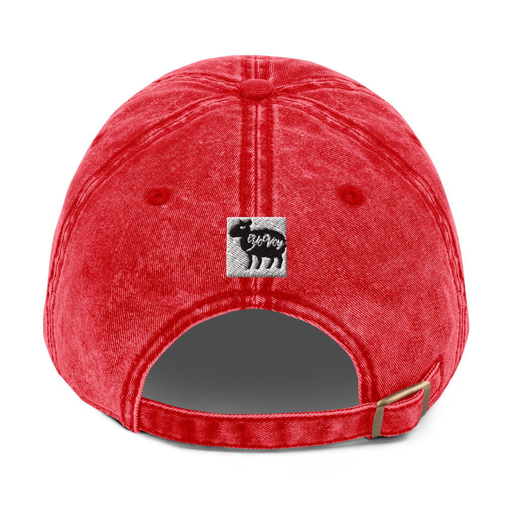 “YOVOY Sheep Red” Vintage Cotton Twill Cap