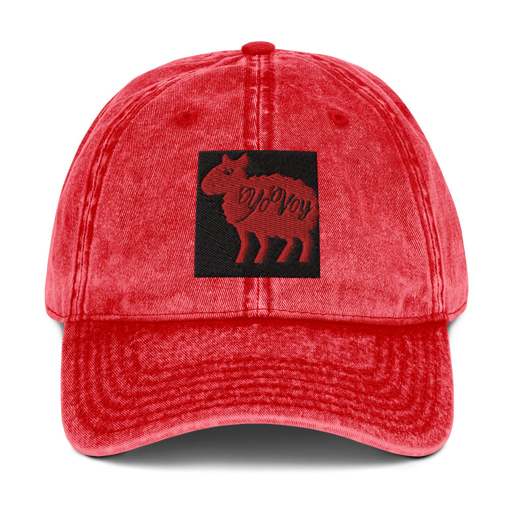 “YOVOY Sheep Red” Vintage Cotton Twill Cap