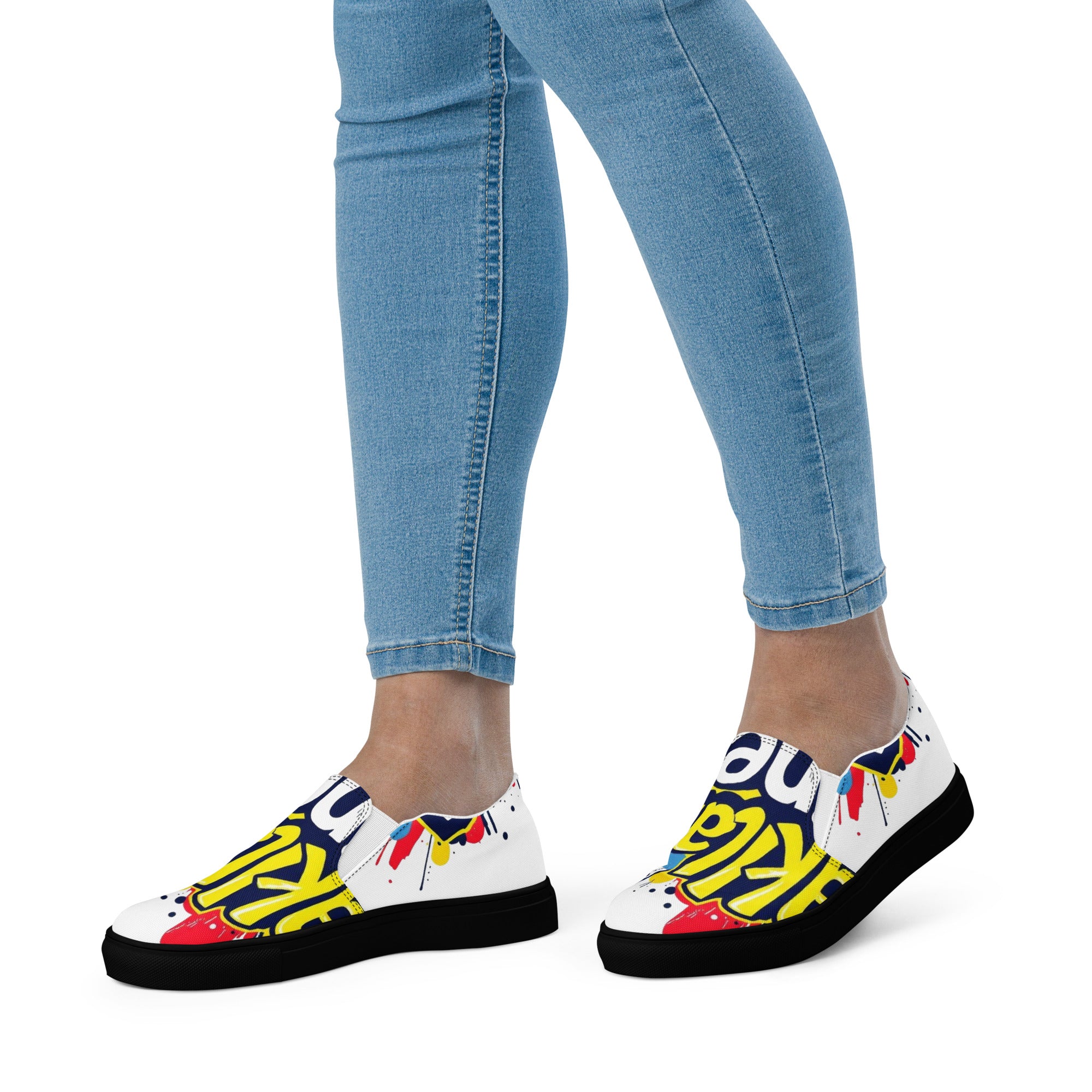 "Oakland's Finest" Women’s slip-on canvas shoes