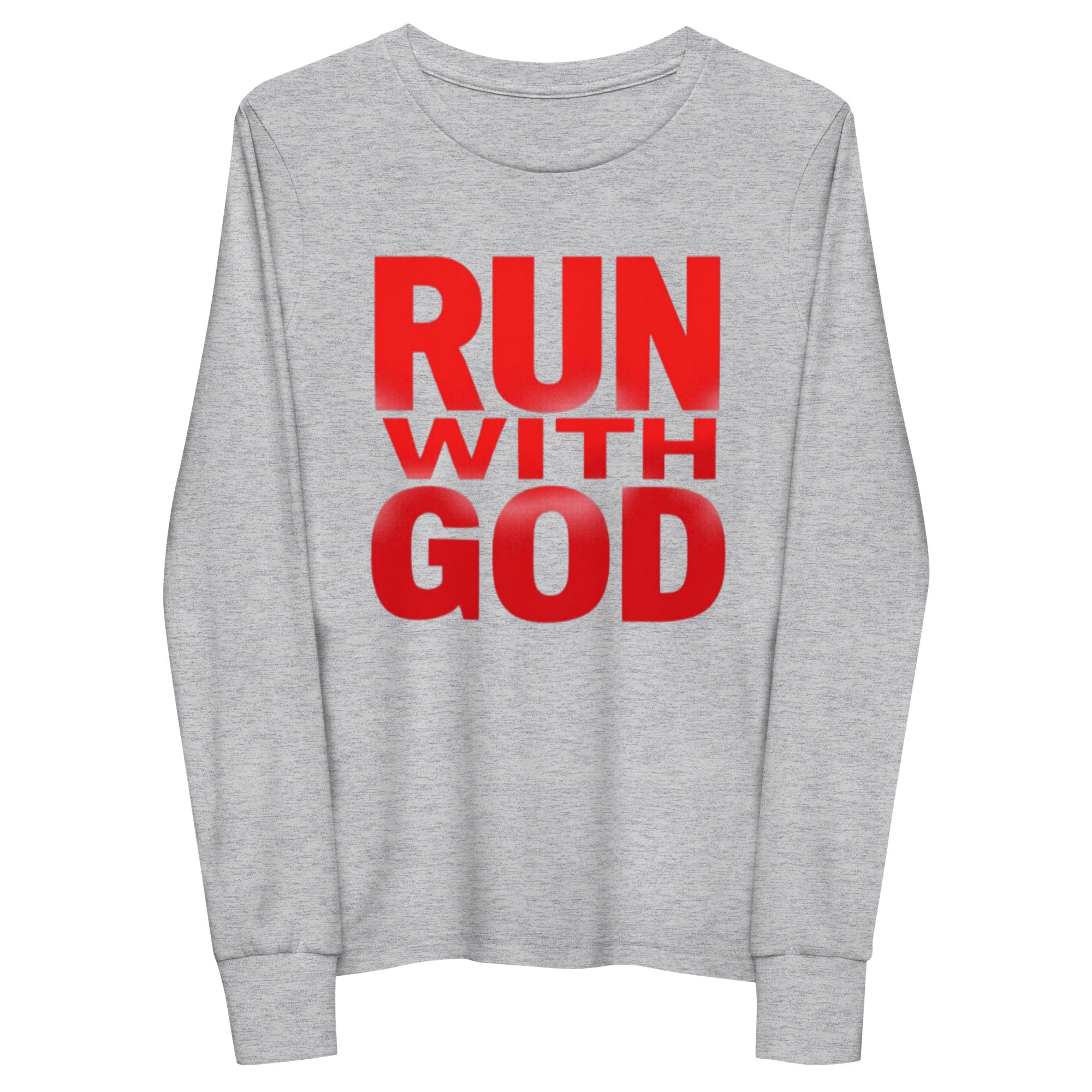 "Run with God" Youth long sleeve tee