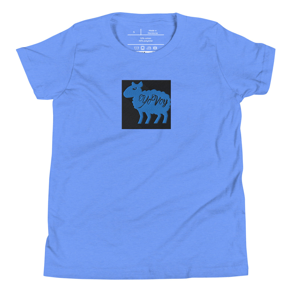 “YOVOY Sheep Baby Blue” Youth Short Sleeve T-Shirt