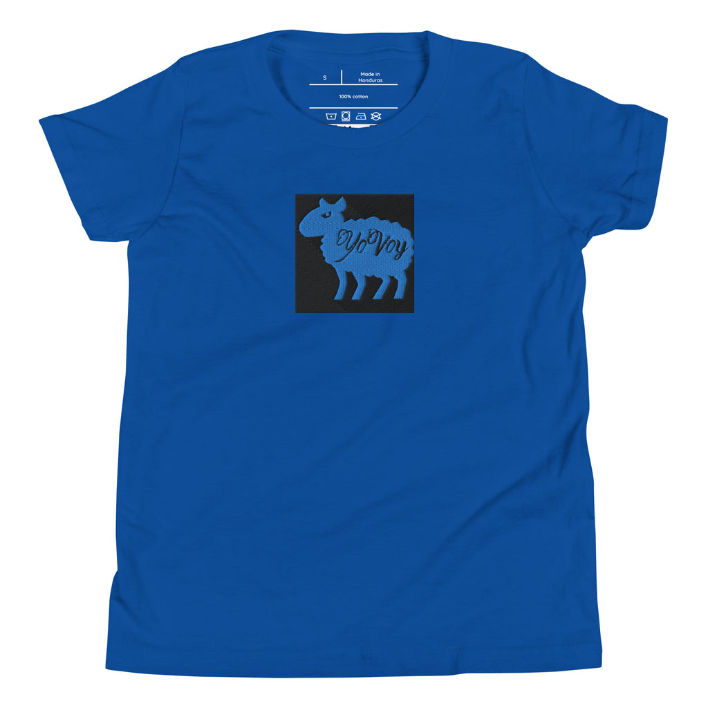 “YOVOY Sheep Baby Blue” Youth Short Sleeve T-Shirt