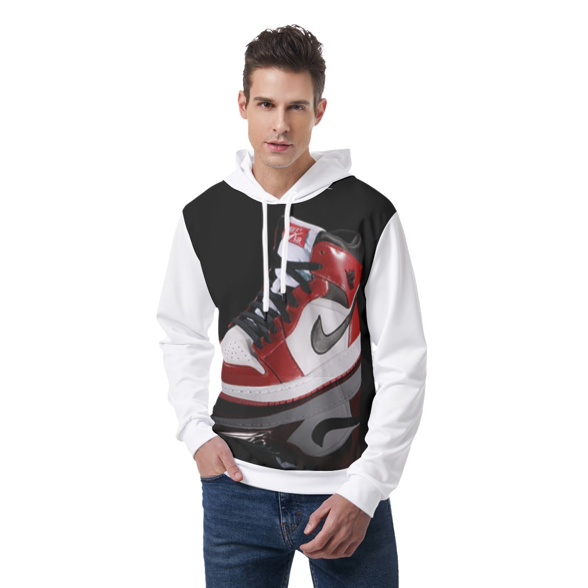 All-Over Print Men's Hoodie With Double-sides Print Hood