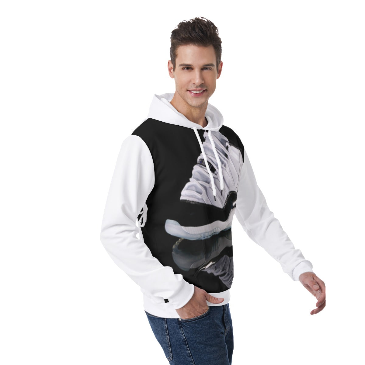 YOVOY MJ Men's Hoodie With Double-sides Print Hood