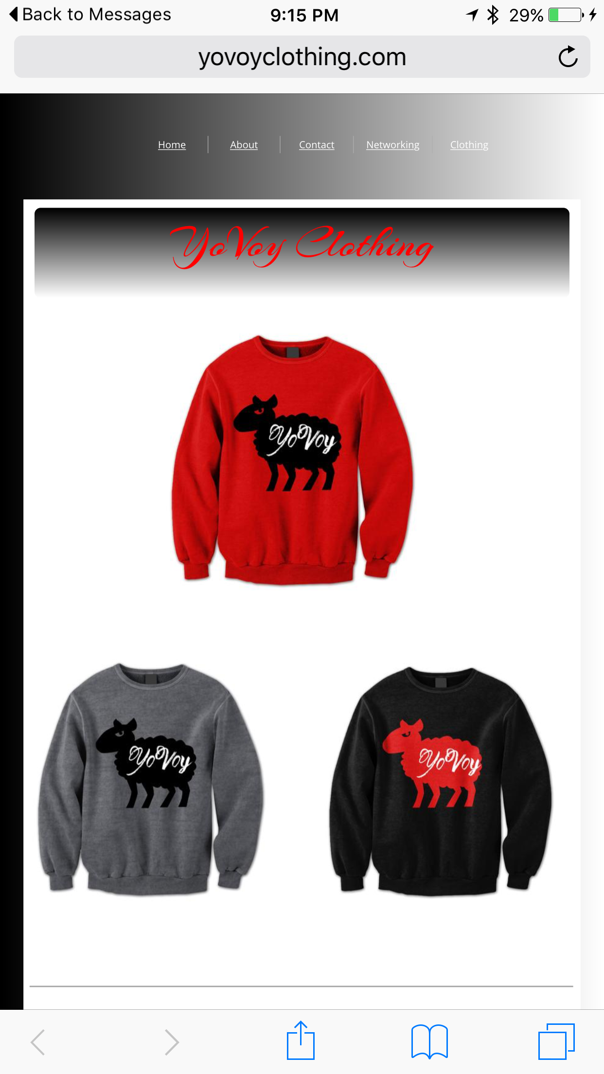 Long Sleeve YOVOY Sheep Sweater/Hoodie
