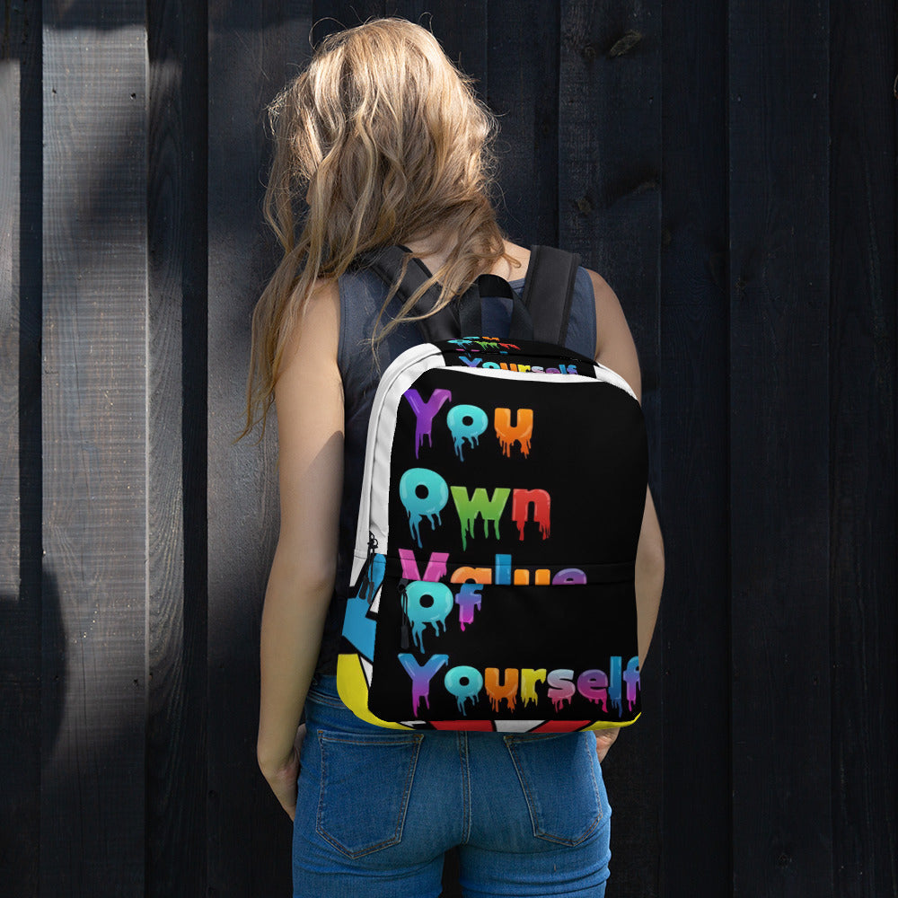 “Colorful YouOwnValue” Backpack