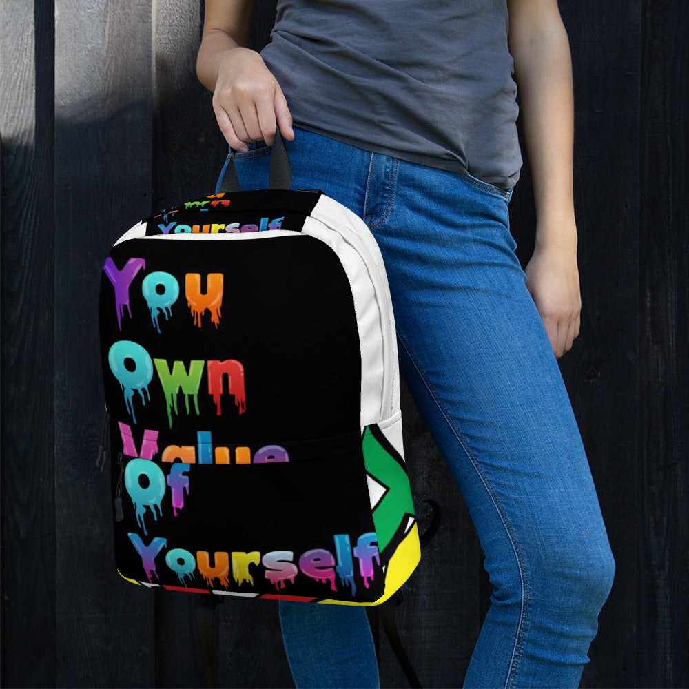 “Colorful YouOwnValue” Backpack