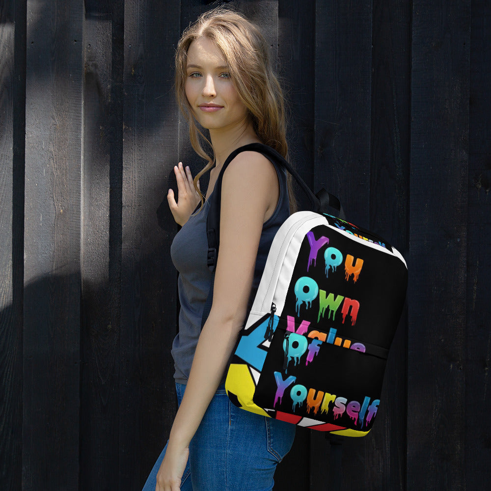 “Colorful YouOwnValue” Backpack