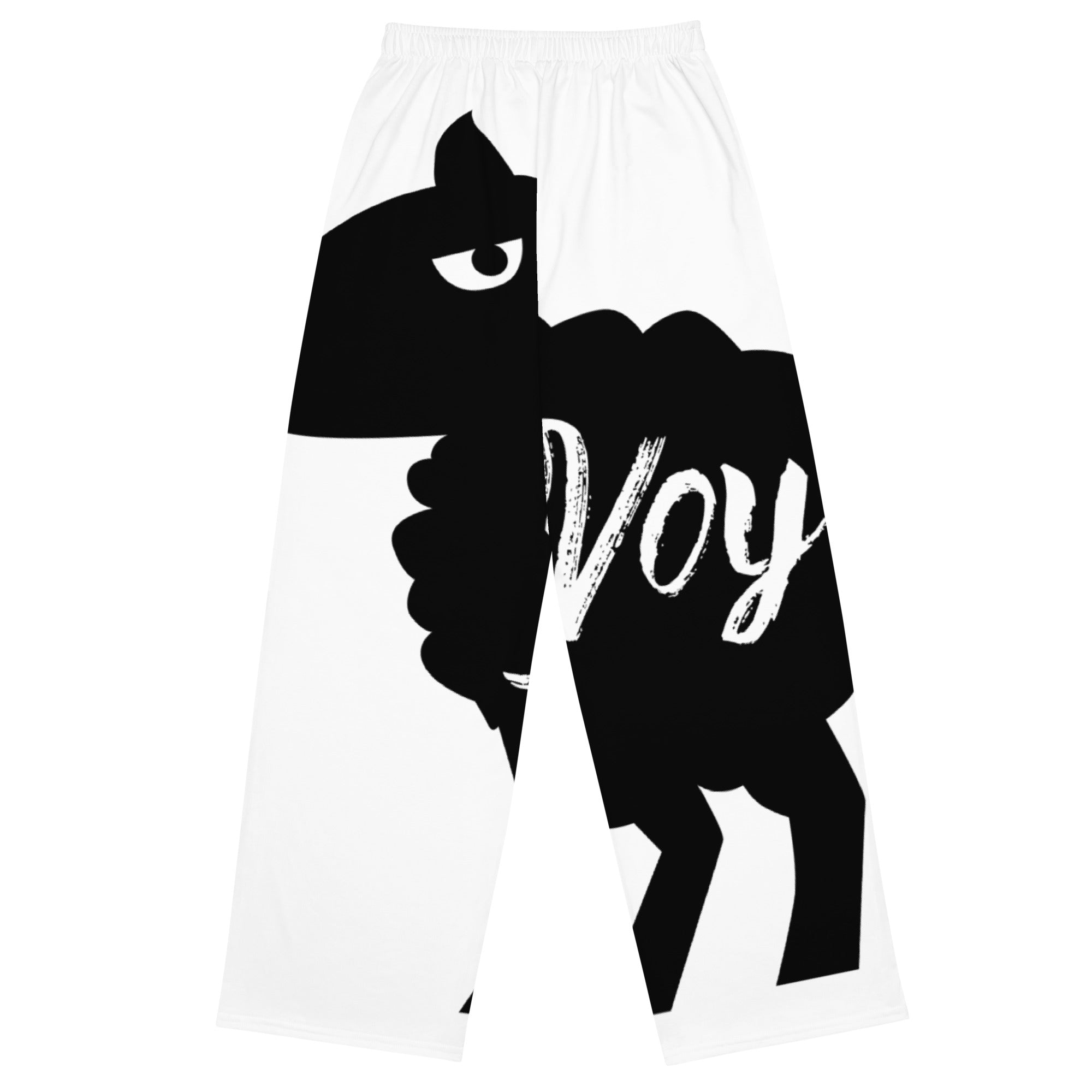 All-over “YOVOY Sheep” unisex wide-leg pants
