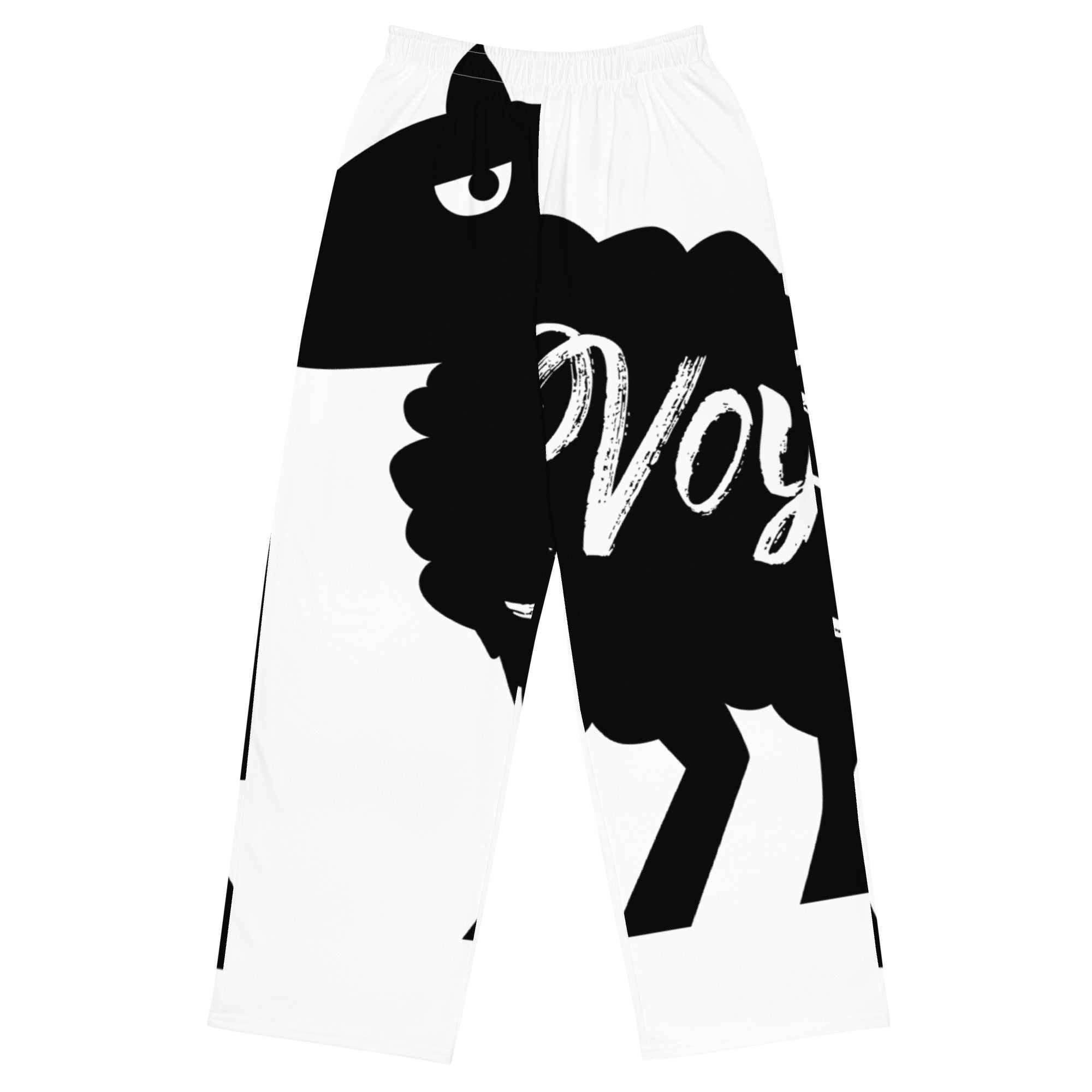 All-over “YOVOY Sheep” unisex wide-leg pants