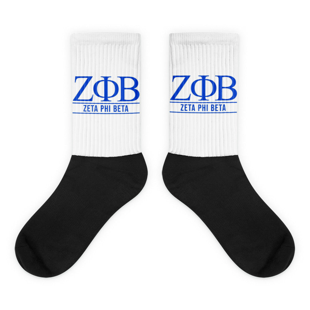 “Zeta Phi Beta” Socks
