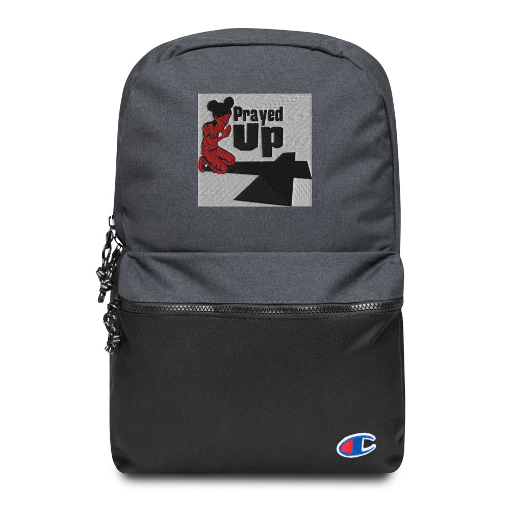 Embroidered “PrayedUpGirl” Champion Backpack
